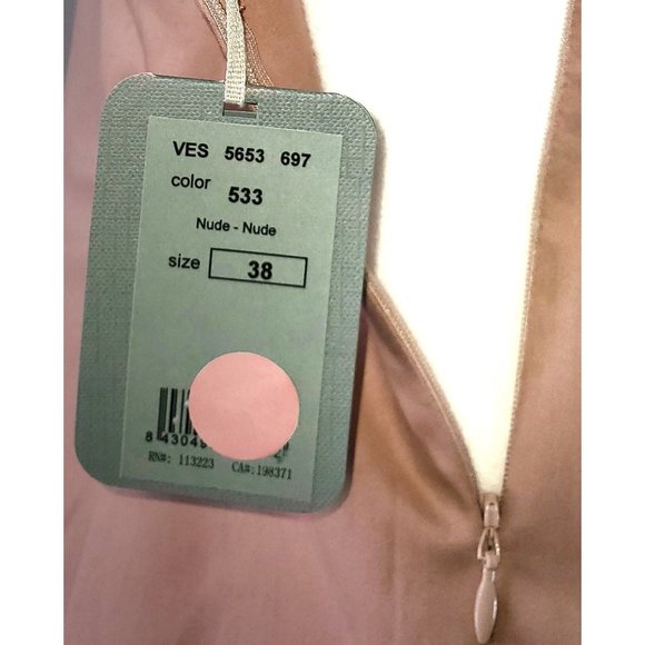 Hoss Intropia Sheath Dress Nude Pink Coral Business Cocktail Party Dress Small - Picture 8 of 8